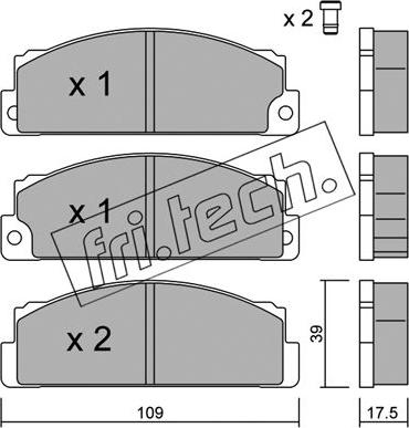 Fri.Tech. 104.0 - Kit de plaquettes de frein, frein à disque cwaw.fr