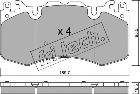 Fri.Tech. 1048.0 - Kit de plaquettes de frein, frein à disque cwaw.fr