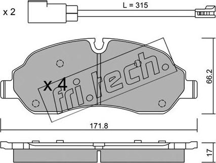 Fri.Tech. 1056.0 - Kit de plaquettes de frein, frein à disque cwaw.fr