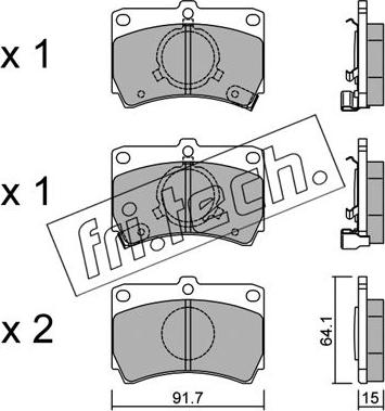 Fri.Tech. 105.0 - Kit de plaquettes de frein, frein à disque cwaw.fr