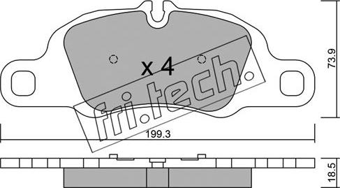 Fri.Tech. 1051.0 - Kit de plaquettes de frein, frein à disque cwaw.fr