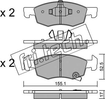 Fri.Tech. 1058.0 - Kit de plaquettes de frein, frein à disque cwaw.fr