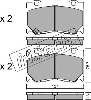 Fri.Tech. 1053.0 - Kit de plaquettes de frein, frein à disque cwaw.fr