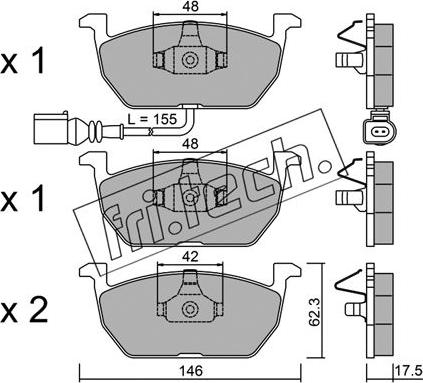 Fri.Tech. 1052.0 - Kit de plaquettes de frein, frein à disque cwaw.fr