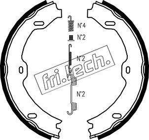 Fri.Tech. 1052.130K - Jeu de mâchoires de frein, frein de stationnement cwaw.fr