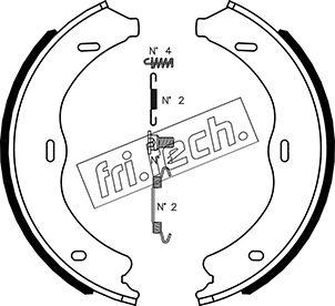 Fri.Tech. 1052.138K - Jeu de mâchoires de frein, frein de stationnement cwaw.fr