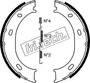 Fri.Tech. 1052.126K - Jeu de mâchoires de frein, frein de stationnement cwaw.fr