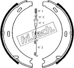 Fri.Tech. 1052.121K - Jeu de mâchoires de frein, frein de stationnement cwaw.fr