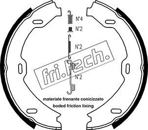 Fri.Tech. 1052.128K - Jeu de mâchoires de frein, frein de stationnement cwaw.fr