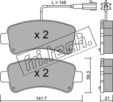 Fri.Tech. 1057.0 - Kit de plaquettes de frein, frein à disque cwaw.fr