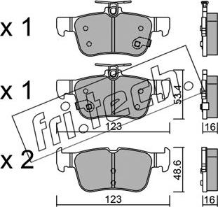 Fri.Tech. 1064.0 - Kit de plaquettes de frein, frein à disque cwaw.fr