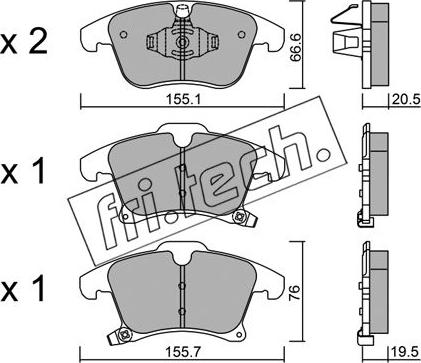 Fri.Tech. 1063.0 - Kit de plaquettes de frein, frein à disque cwaw.fr