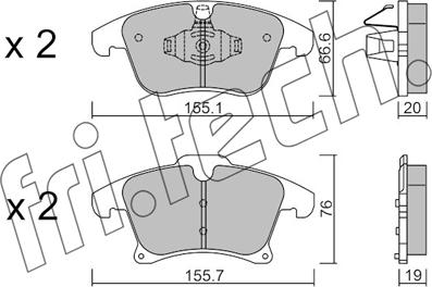 Fri.Tech. 1063.1 - Kit de plaquettes de frein, frein à disque cwaw.fr