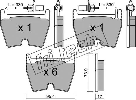 Fri.Tech. 1067.0 - Kit de plaquettes de frein, frein à disque cwaw.fr