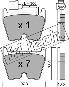 Fri.Tech. 1067.1 - Kit de plaquettes de frein, frein à disque cwaw.fr