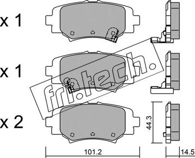 Fri.Tech. 1009.0 - Kit de plaquettes de frein, frein à disque cwaw.fr