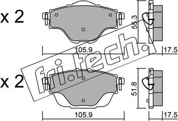 Fri.Tech. 1004.0 - Kit de plaquettes de frein, frein à disque cwaw.fr