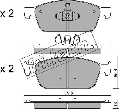 Fri.Tech. 1005.0 - Kit de plaquettes de frein, frein à disque cwaw.fr