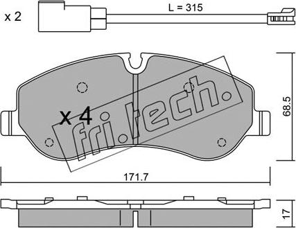 Fri.Tech. 1006.0 - Kit de plaquettes de frein, frein à disque cwaw.fr