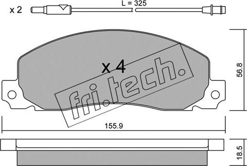 Fri.Tech. 100.0 - Kit de plaquettes de frein, frein à disque cwaw.fr