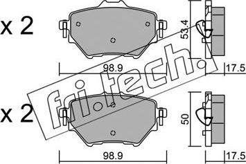 Fri.Tech. 1003.0 - Kit de plaquettes de frein, frein à disque cwaw.fr