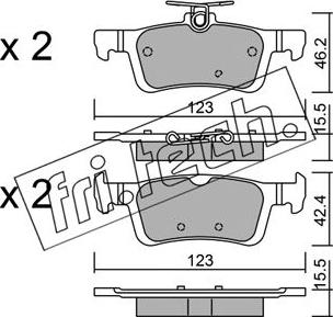 Fri.Tech. 1002.0 - Kit de plaquettes de frein, frein à disque cwaw.fr