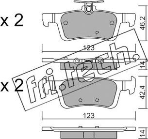 Fri.Tech. 1002.1 - Kit de plaquettes de frein, frein à disque cwaw.fr