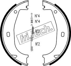 Fri.Tech. 1019.026K - Jeu de mâchoires de frein, frein de stationnement cwaw.fr