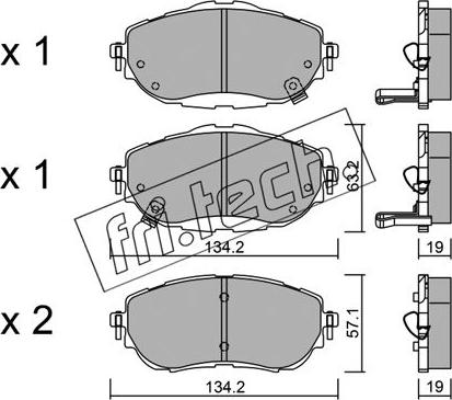 Fri.Tech. 1014.0 - Kit de plaquettes de frein, frein à disque cwaw.fr