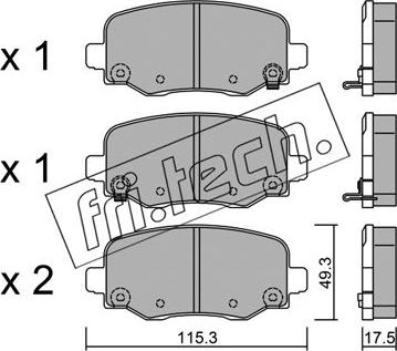 Fri.Tech. 1018.1 - Kit de plaquettes de frein, frein à disque cwaw.fr