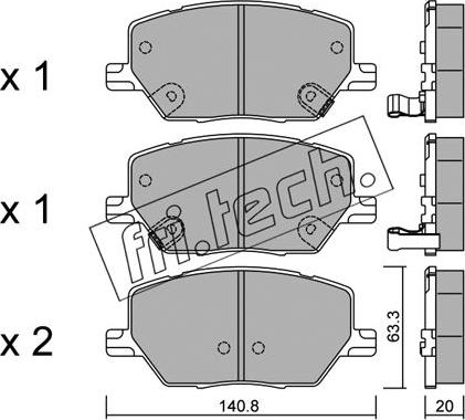 Fri.Tech. 1017.0 - Kit de plaquettes de frein, frein à disque cwaw.fr