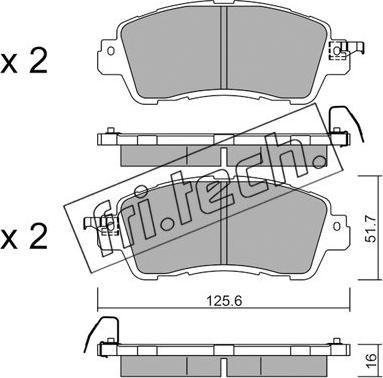 Fri.Tech. 1085.0 - Kit de plaquettes de frein, frein à disque cwaw.fr