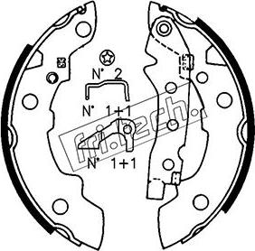 Fri.Tech. 1088.208K - Jeu de mâchoires de frein cwaw.fr