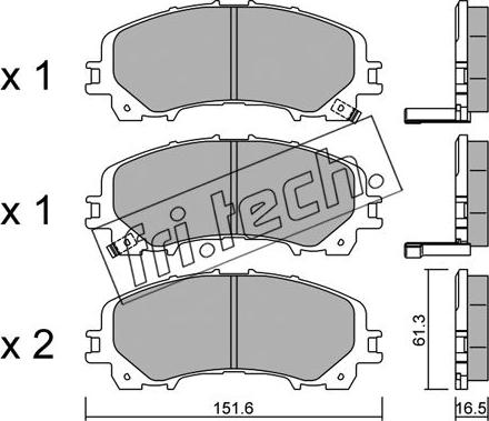 Fri.Tech. 1082.0 - Kit de plaquettes de frein, frein à disque cwaw.fr