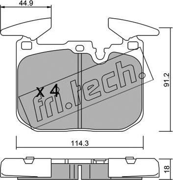 Fri.Tech. 1039.0 - Kit de plaquettes de frein, frein à disque cwaw.fr