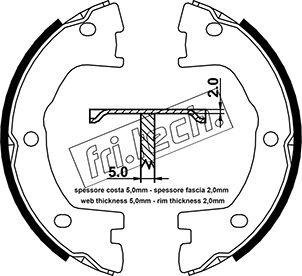 Fri.Tech. 1034.101 - Jeu de mâchoires de frein, frein de stationnement cwaw.fr