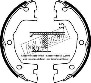 Fri.Tech. 1034.120 - Jeu de mâchoires de frein, frein de stationnement cwaw.fr