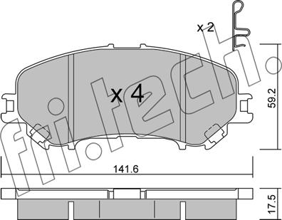 Fri.Tech. 1034.1 - Kit de plaquettes de frein, frein à disque cwaw.fr