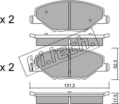 Fri.Tech. 1030.0 - Kit de plaquettes de frein, frein à disque cwaw.fr