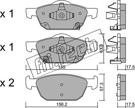 Fri.Tech. 1033.0 - Kit de plaquettes de frein, frein à disque cwaw.fr