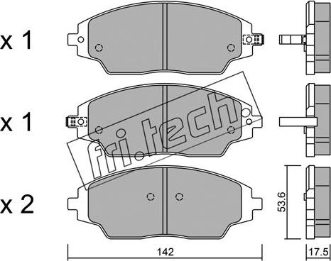 Fri.Tech. 1032.0 - Kit de plaquettes de frein, frein à disque cwaw.fr