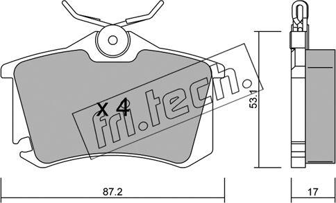 Fri.Tech. 102.5 - Kit de plaquettes de frein, frein à disque cwaw.fr