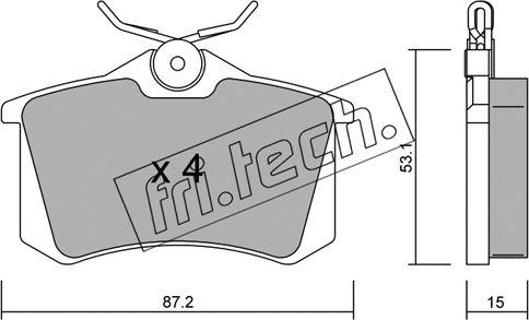 Fri.Tech. 102.0 - Kit de plaquettes de frein, frein à disque cwaw.fr