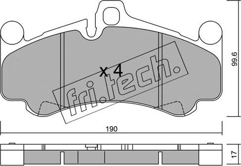 Fri.Tech. 1028.0 - Kit de plaquettes de frein, frein à disque cwaw.fr