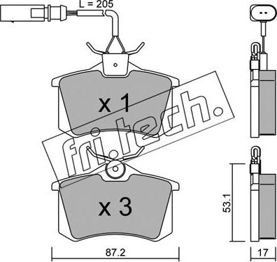 Fri.Tech. 102.3 - Kit de plaquettes de frein, frein à disque cwaw.fr