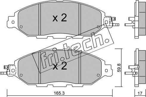 Fri.Tech. 1074.0 - Kit de plaquettes de frein, frein à disque cwaw.fr