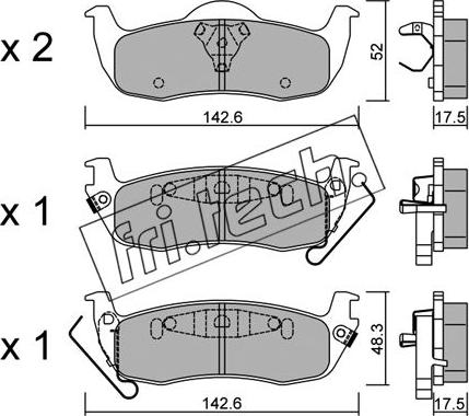 Fri.Tech. 1076.0 - Kit de plaquettes de frein, frein à disque cwaw.fr