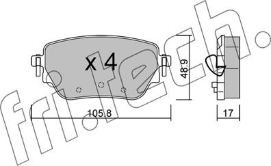 Fri.Tech. 1195.0 - Kit de plaquettes de frein, frein à disque cwaw.fr