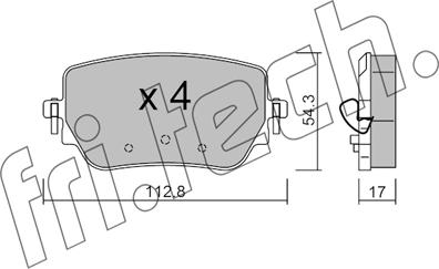 Fri.Tech. 1196.0 - Kit de plaquettes de frein, frein à disque cwaw.fr