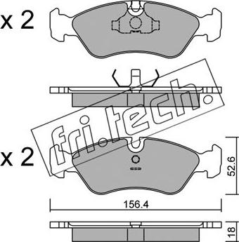 Fri.Tech. 119.0 - Kit de plaquettes de frein, frein à disque cwaw.fr